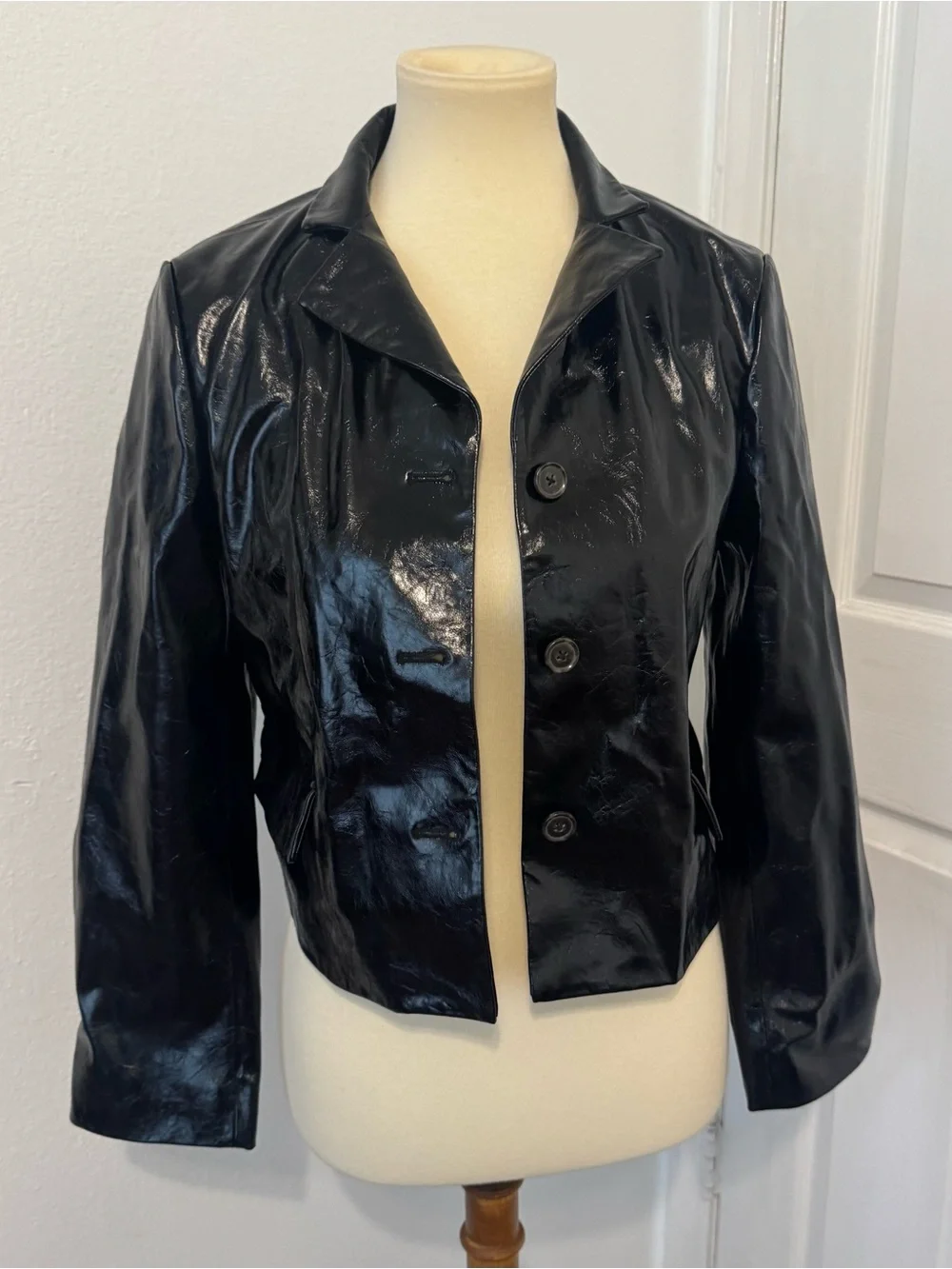 J Crew Shirt Jacket Faux Distressed Leather Short Blazer Chic Modern 2025 NWT 2